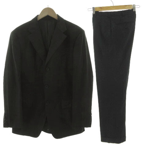 Black Label Suit Super100 S Jacket Tailored Collar Single 3B Pants Slacks Two T