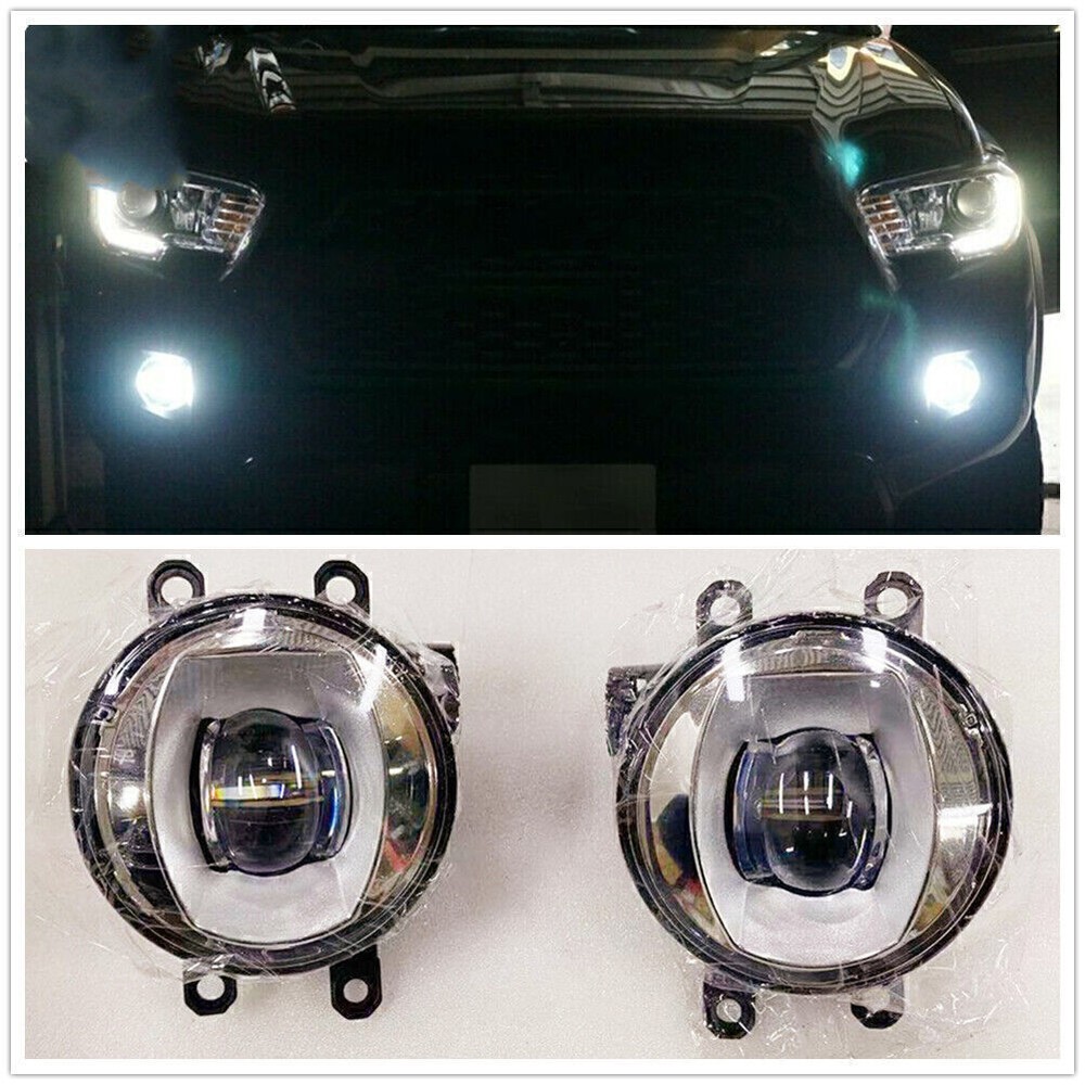 2pcs Car White LED Fog Lamp Running Light Kit For 2014-2019 Highlander 4RUNNER