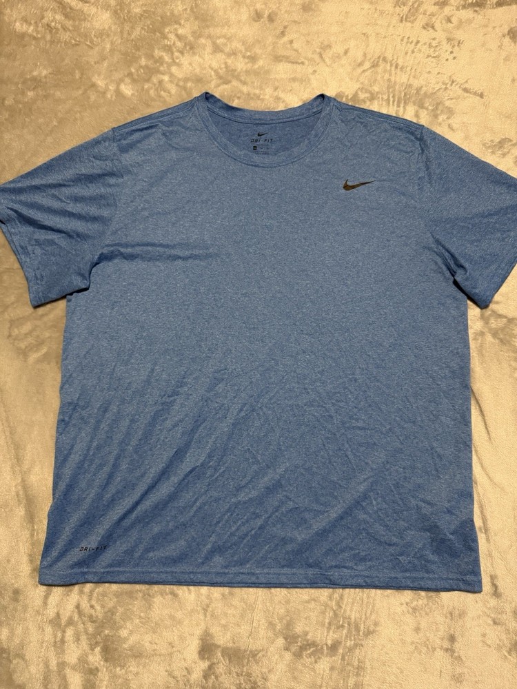 Nike Shirt Mens XXL Blue Dri-Fit Sport Tee Active