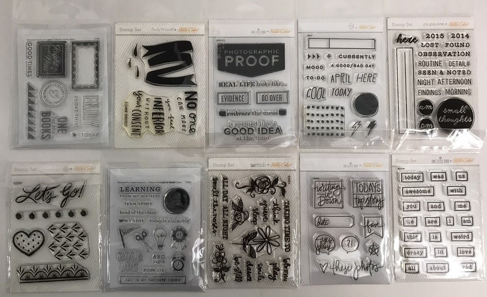 Studio Calico Stamp Set Lot Of 10 Sets Scrapbooking Planners (O)