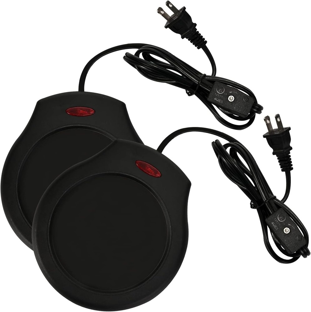 ASAWASA 2Pc Candle Warmer Plate and Mug for Large Jars in Black