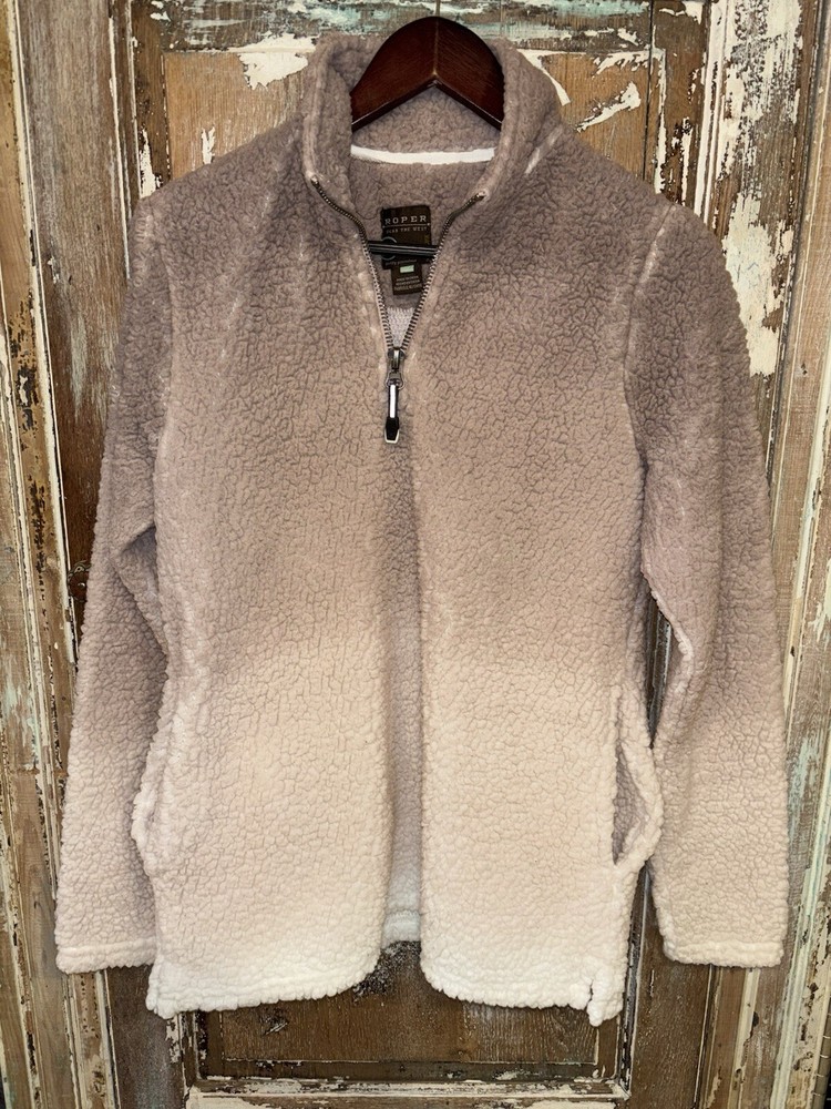 Roper Overhead 1/4 Zip Fleece Jacket Shirt in Medium Size