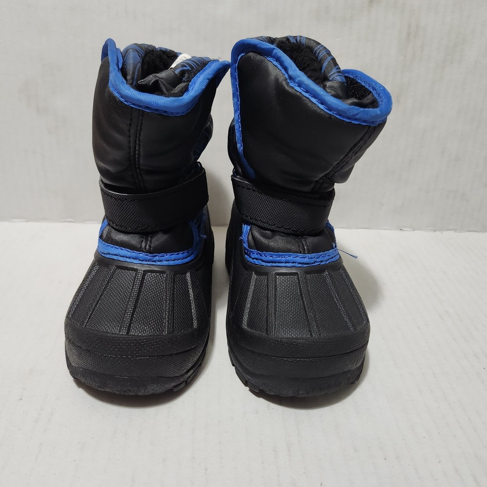 Athletech Toddler Boys Size 6 Snow Boots Black Blue