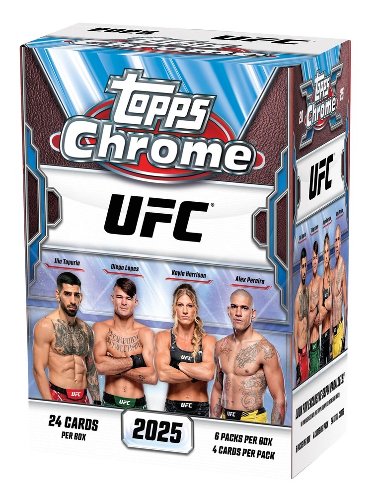 2025 TOPPS CHROME UFC VALUE BLASTER BOX MMA Mixed Martial Arts Brand New QTY