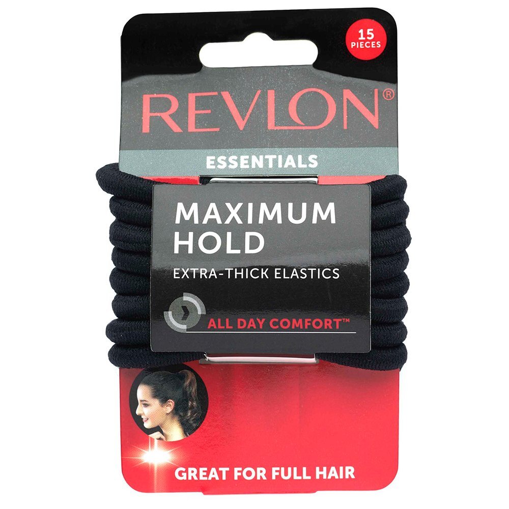 Revlon Extra Thick Hair Ties 15 Count Strong Comfortable Hold for Thick Hair