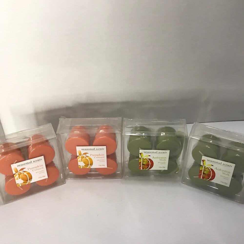Seasonal Scents 16 Votives 8 Pumpkin Custard, 4 Autumn Walk-image
