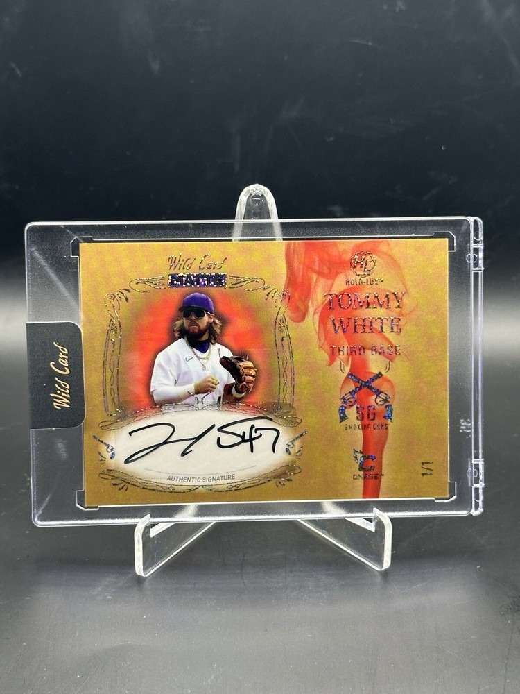2024 Topps HoloLux Wild Card Smoking Guns Tommy White 1/1 RC Auto Orange Mint 🔥🔥