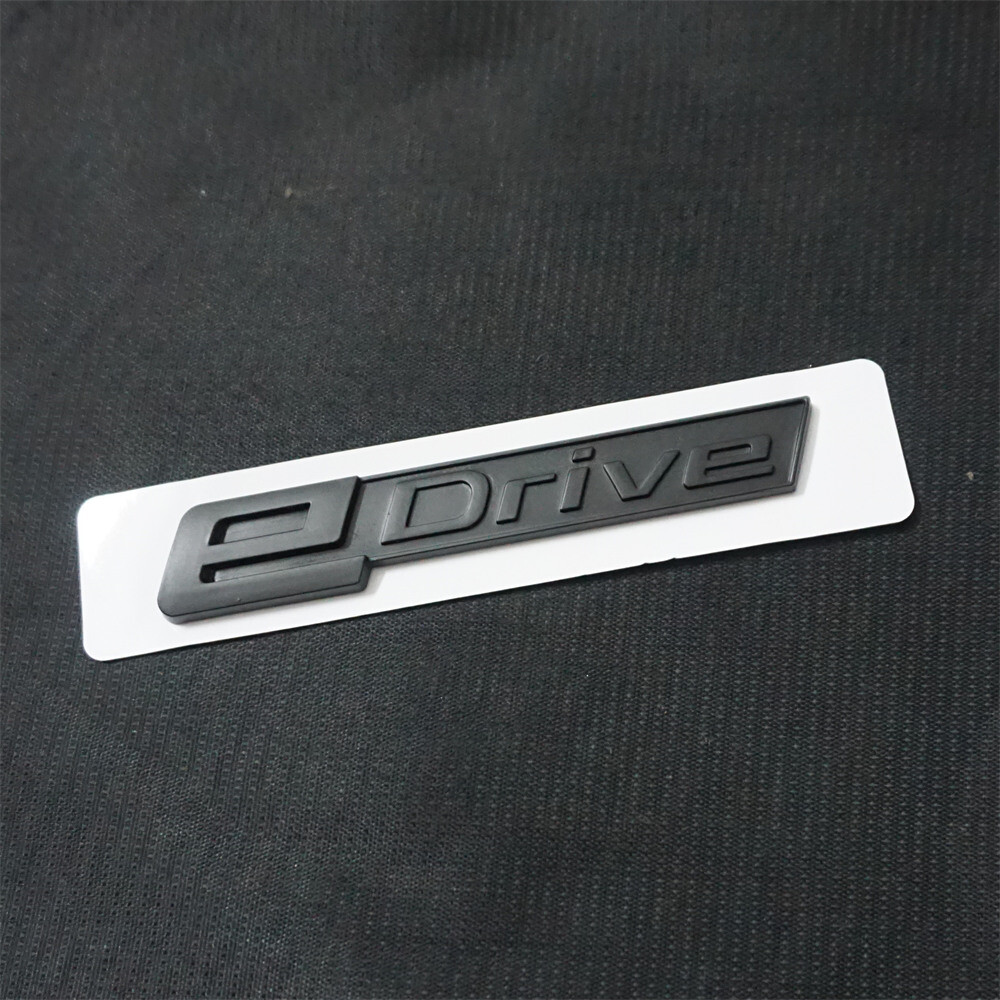 1PC Matte Black eDrive Plastic Emblem Badge Sticker Decal Motors Power GT Engine