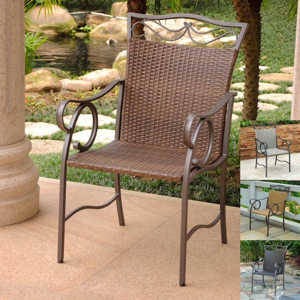 Valencia Resin Wicker/ Steel Dining Chairs (Set of 2)