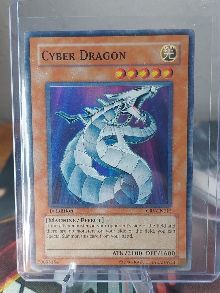 YuGiOh Cyber Dragon CRV-EN015 Super Rare 1st Edition LP NM  