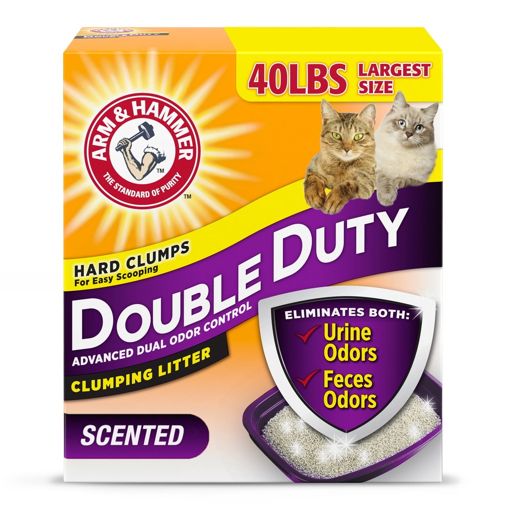 Advanced Odor Control Clumping Cat Litter - Scented Double Duty 40 lb-image