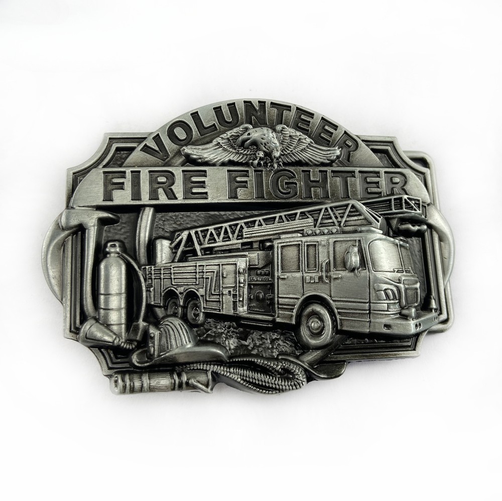 Western Belt Buckle for Men & Women Cowboy Metal Wear Volunteer Fire Fighter