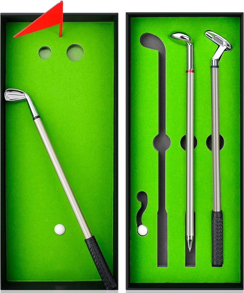 Fathers Day Golf Ball Pen Set - Mini Desktop Gift for Dad-image
