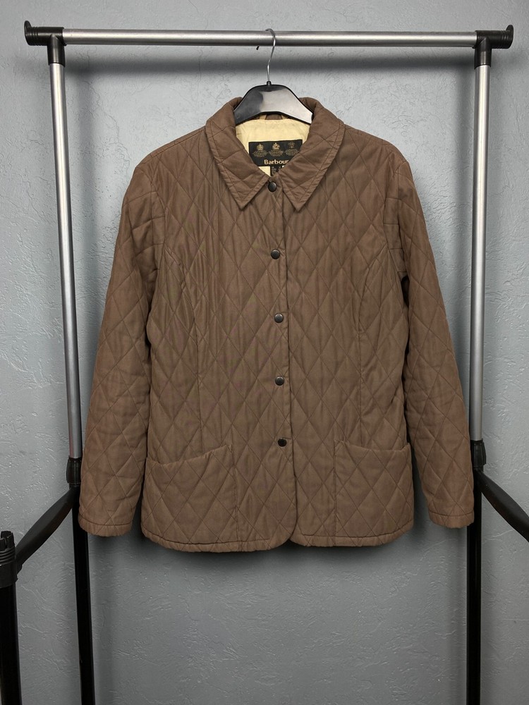 Barbour Vintage Womens Shaped M'Fibre Short Quilted Jacket Size UK 14