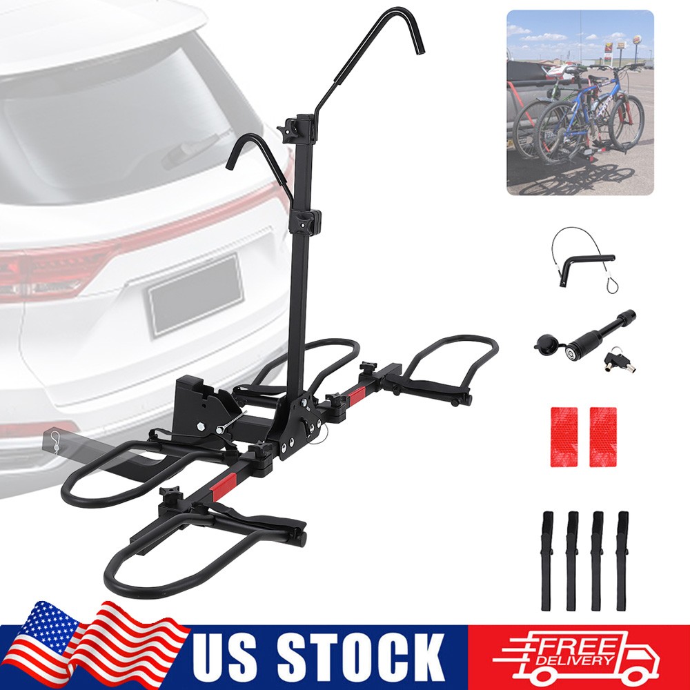 Foldable 2-Bike Hitch Rack for 2