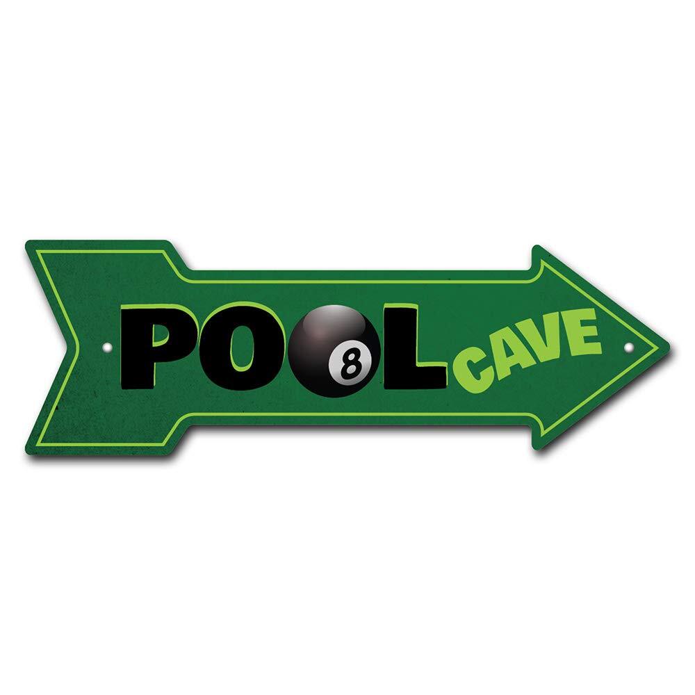 Pool Cave Arrow Plastic Sign, 30