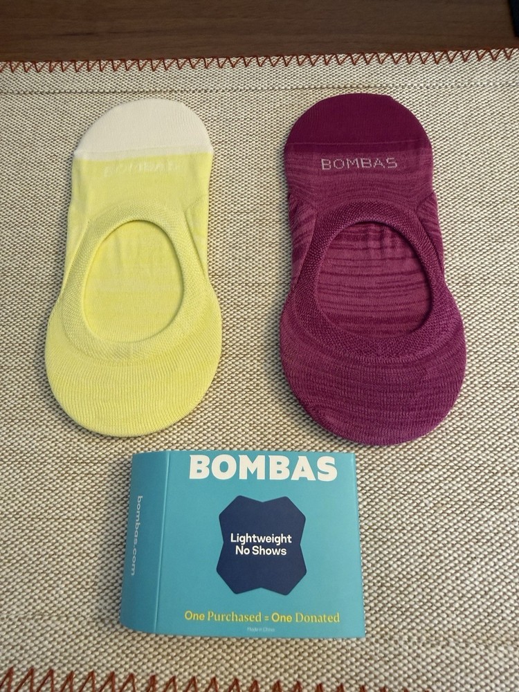 Pk Of 2 Bombas Ultra Lightweight No Shows Women’s Socks US Size Small 4-7 1/2