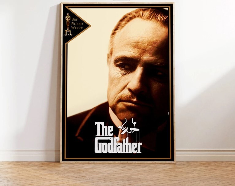 The Godfather Movie Poster Classic Film Print Marlon Brando Al Pacino