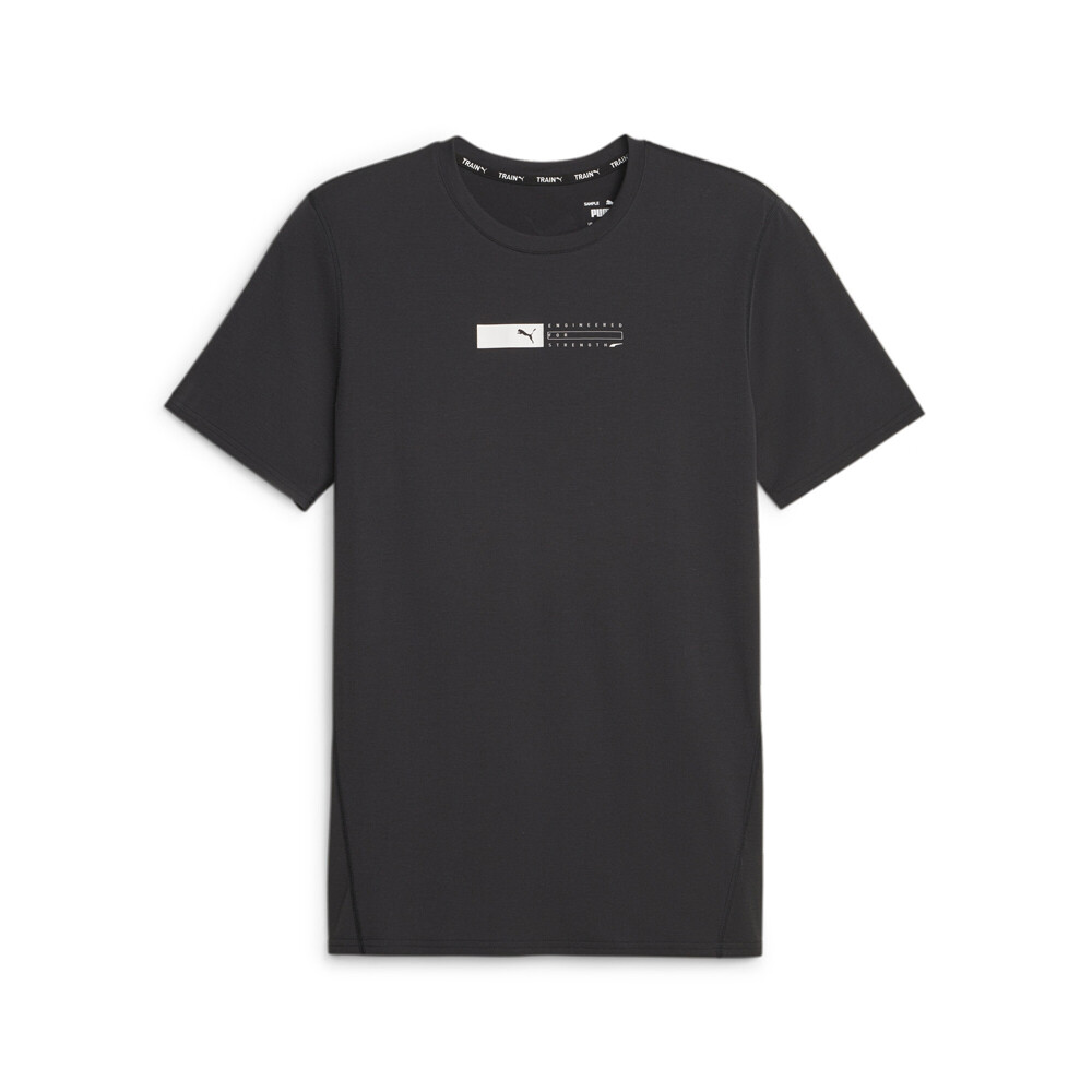 Puma Strength Training Drirelease Crew Neck Short Sleeve T-Shirt Mens Black Casu