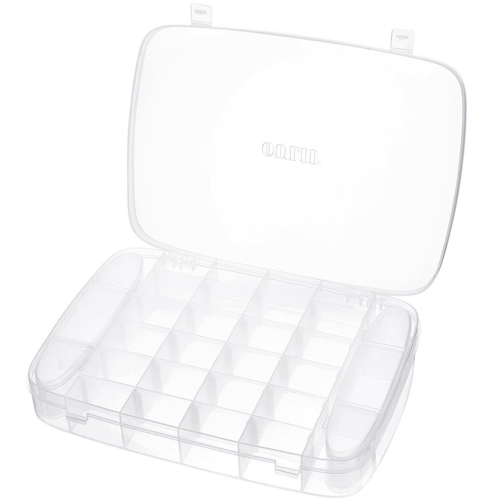 Plastic Jewelry Organizer Box with Removable Compartments Storage Case  