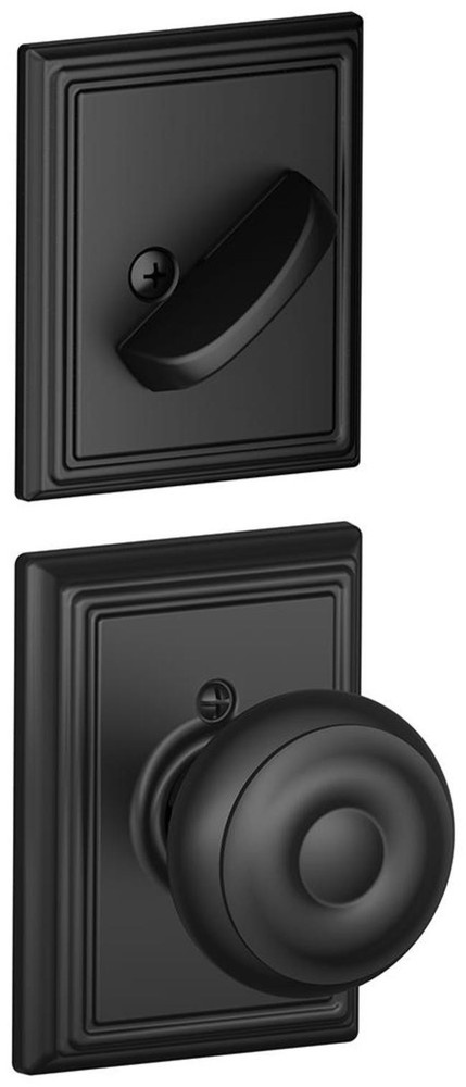 Schlage F59-GEO-ADD Georgian Single Cylinder Interior Pack in Black