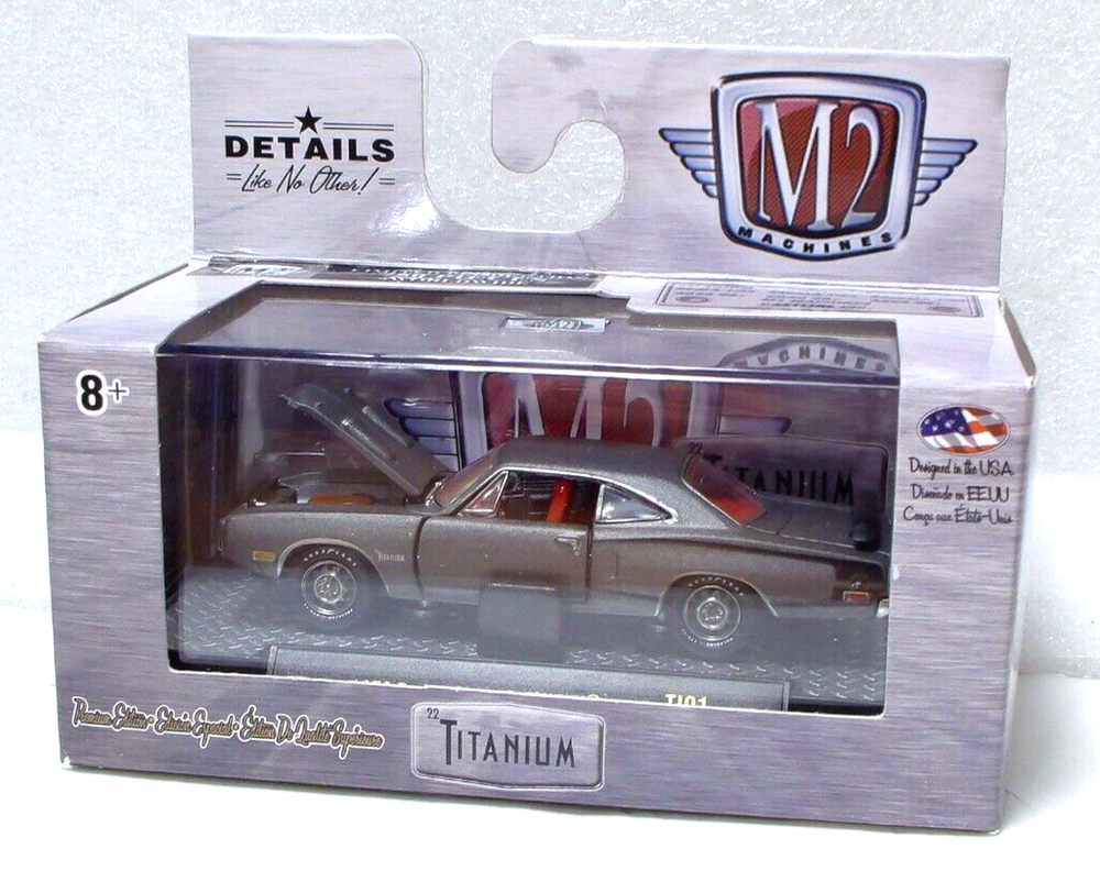 M2 Machines Titanium Chase 1970 Dodge Super Bee Hemi 1:64 Diecast