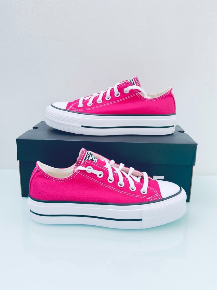 Hot Oz Pink Converse Cerise All Star Lift Canvas Platform Shoes W 7.5 Sneakers