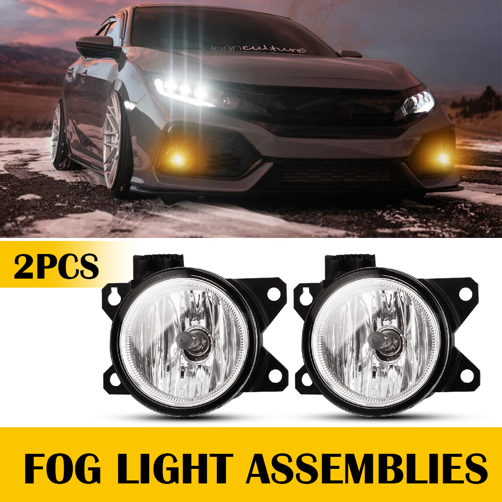 2pcs Fog Lights Lamp Assembly Left Right Side Kit For 2016-2021 Honda Civic NEW