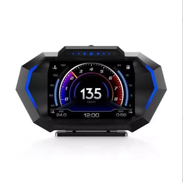 HUD OBD2 GPS Digital Car Display with Speed Turbo RPM Alarm and Temp Monitoring