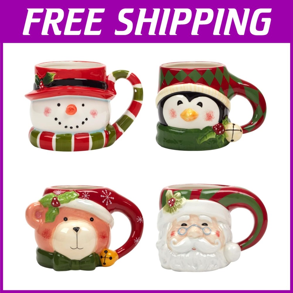 Seasonal 18 oz. Mug Set, 4 Pc., Multicolor
