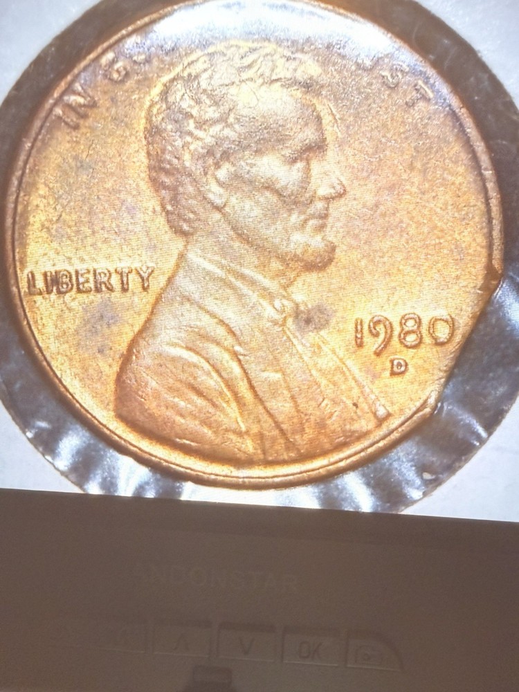 1980 P Lincoln Memorial Cent with Rare Clipped Planchet Error