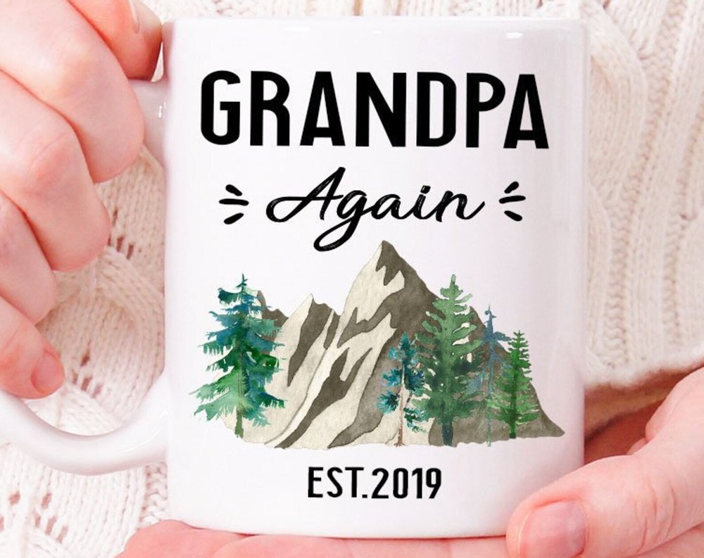 Grandpa Again Mug Gift For Grandpa New Grandpa Baby Reveal Grandfather To Be