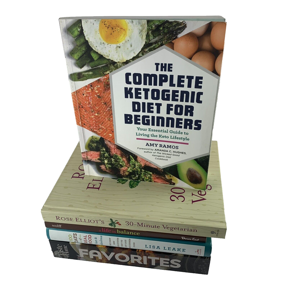 Cookbook Variety Bundle(Lot of 5) Plant Based, Keto, Vegetarian, Etc