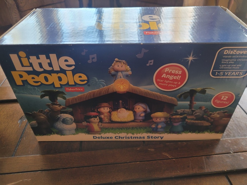 Little People Deluxe Christmas Story Nativity Complete Set Lights Up MusicNew