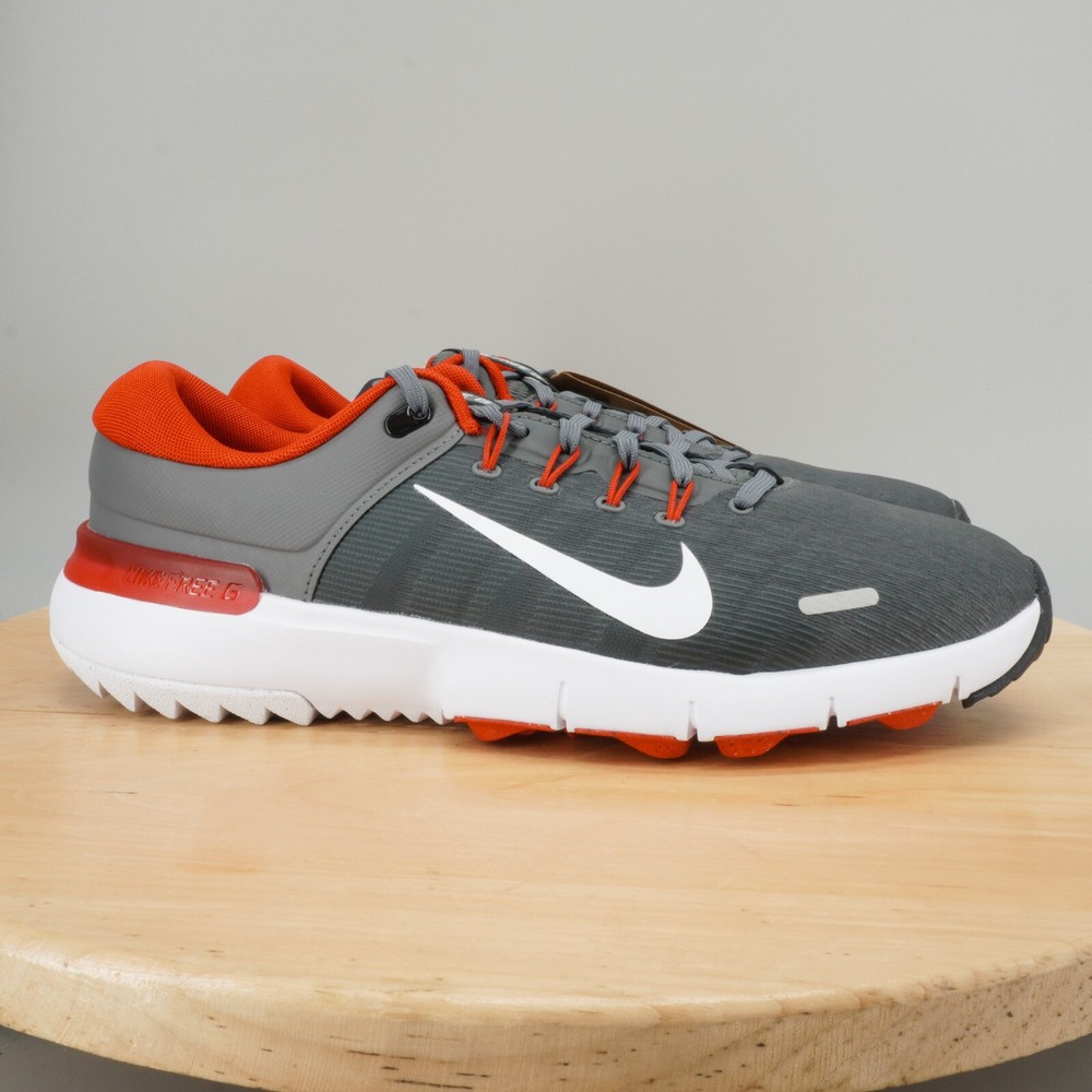 Nike Free Golf NN Mens Size 11.5 Golf Shoes Grey Red White Lace Up Low Top NEW