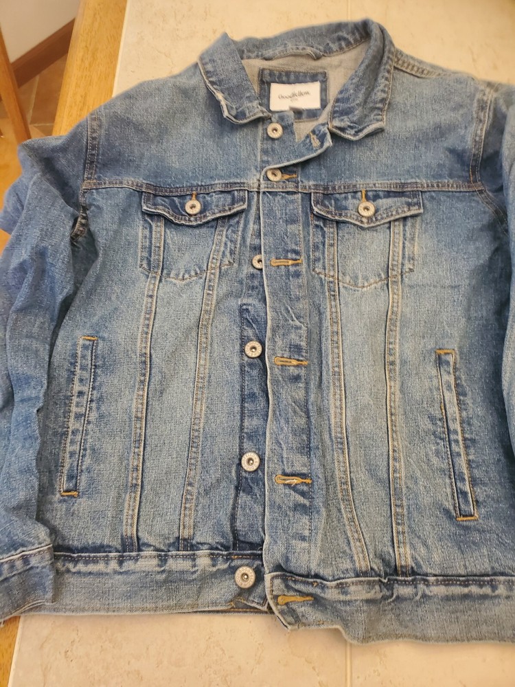Goodfellow Mens Large Trucker Jacket Denim Style