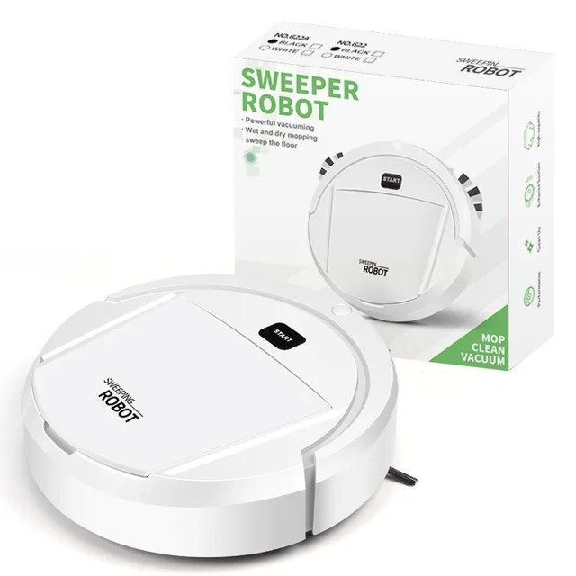 Smart White 622A Wet Dry Sweeper Robot with Mopping Function