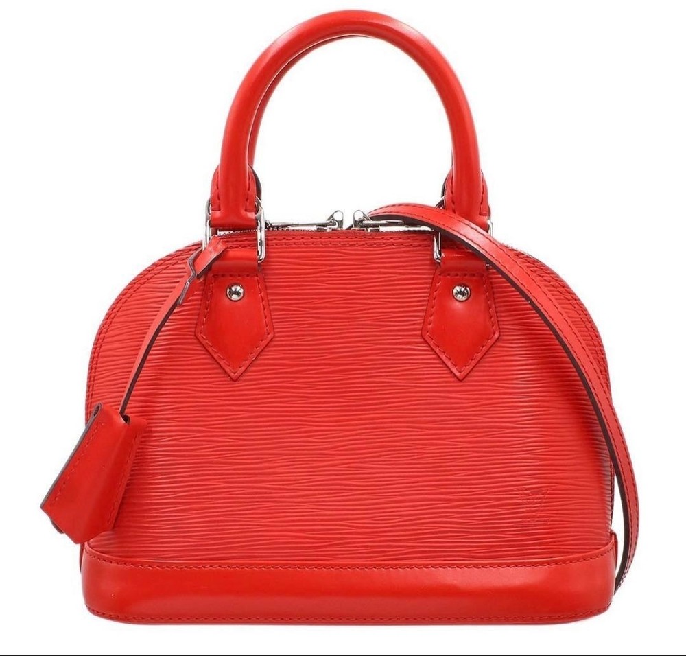 LOUIS VUITTON Alma BB shoulder crossbody Handbag M41160 Epi Coquelicot Used