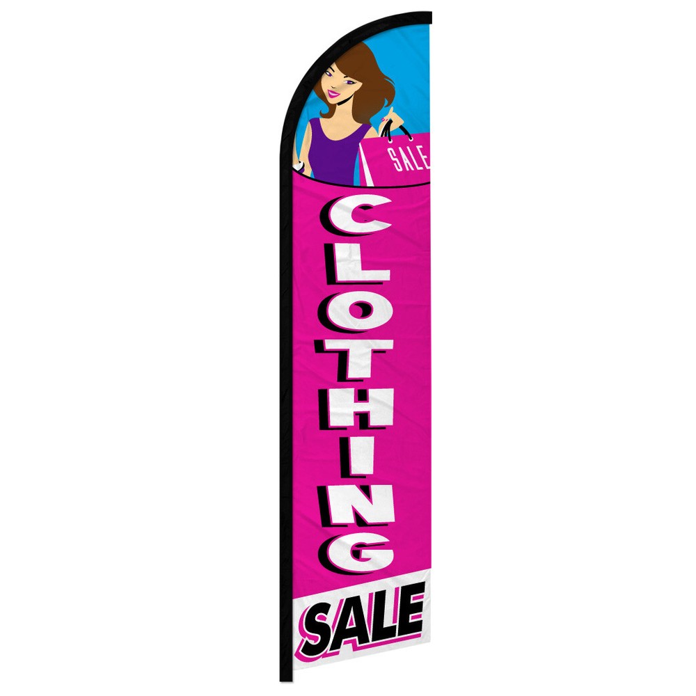 Windless Swooper Flag for Clothing Sales – Eye-Catching, Durable, and Perfect for Retail Promotions