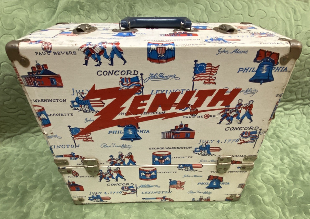 Vintage 1976 ZENITH Radio TV Repairman Case Wood 1776 Edition, Full of 34 parts