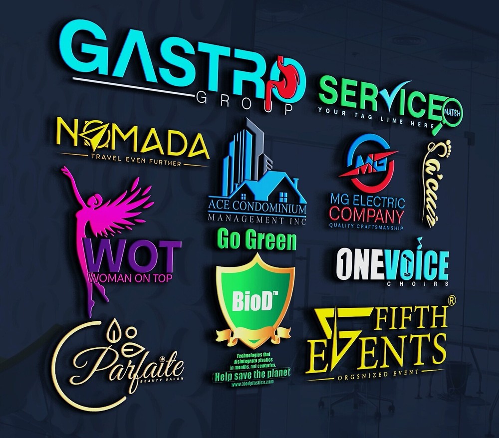 Custom Logo Designs + Logo Design + Free Unlimited Revisions + Free Source Files