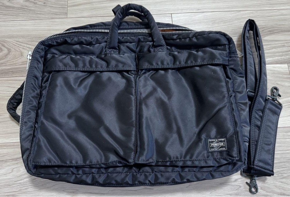 Porter Tanker 3-Way Briefcase Bag Backpack Black 15