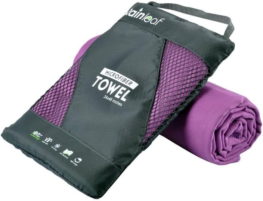 Rainleaf Microfiber Towel Perfect Travel & Gym & Camping Towel. Quick Dry - Supe