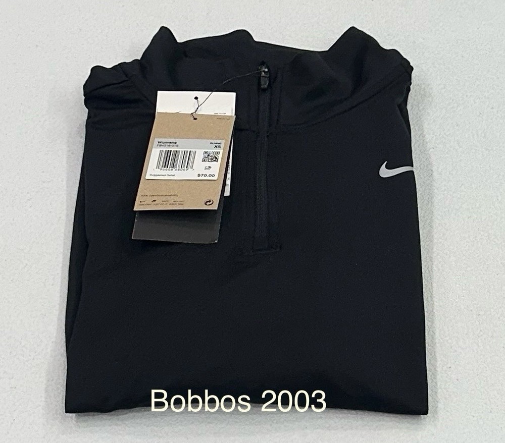 Nike Women's Dri-fit Swift Element 1/2 Zip Top, Black, Size XS