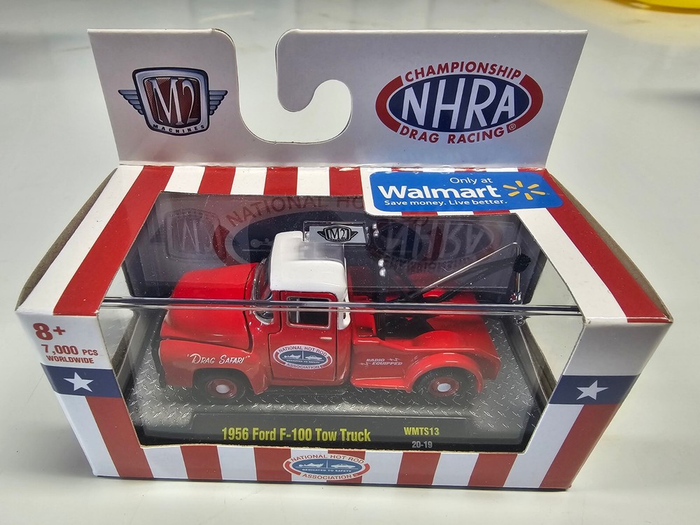 M2 Machines 1:64 Diecast 1956 Ford F100 Tow Truck NHRA Drag Racing