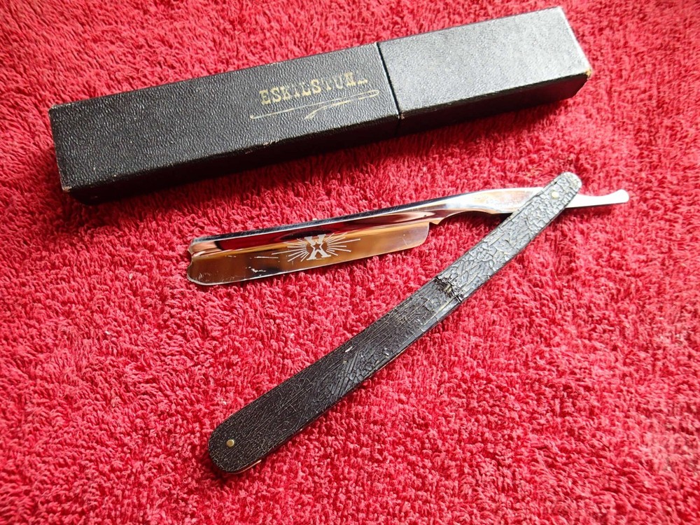 Vintage Straight Razor with Box by Klas Törnblom Eskilstuna Sweden Swedish Steel