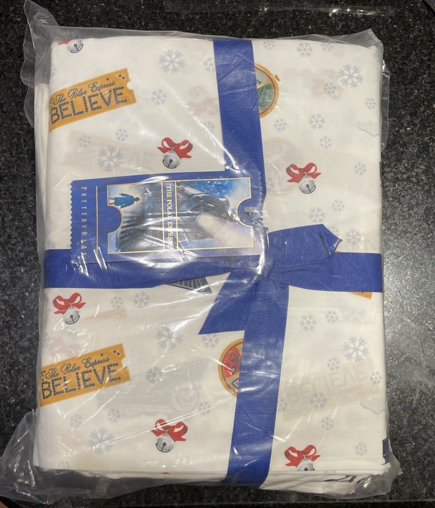 Polar Express Queen Sheet Set by Pottery Barn Brand New