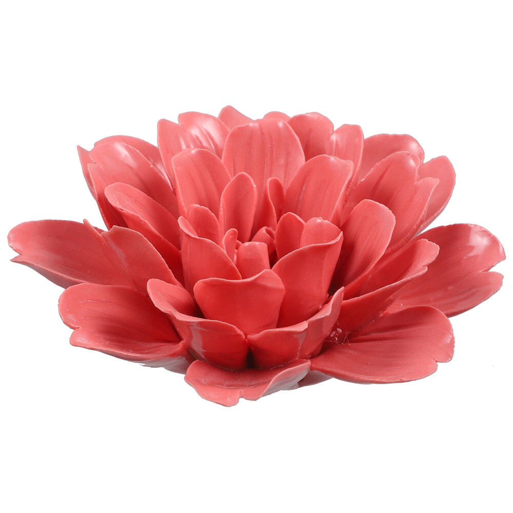 Red Ceramic Wall Flowers Boho Art Hangings Decorative Effect