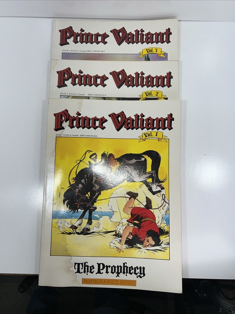 1987 PRINCE VALIANT Vol.1,2,3 The Prophecy,Singing Sword, Knights Of Round Table