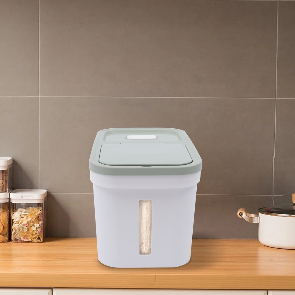 10kg Large Rice Storage Container Food Flour Airtight Box Rice Dispenser W/Cup